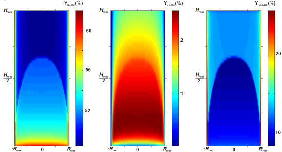 Evolution composition gaz 2D