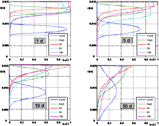 Profils de fraction massique O2